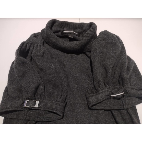 Express Desing Studio Womens Sweater Gray Size L Mock Neck - Picture 3 of 6